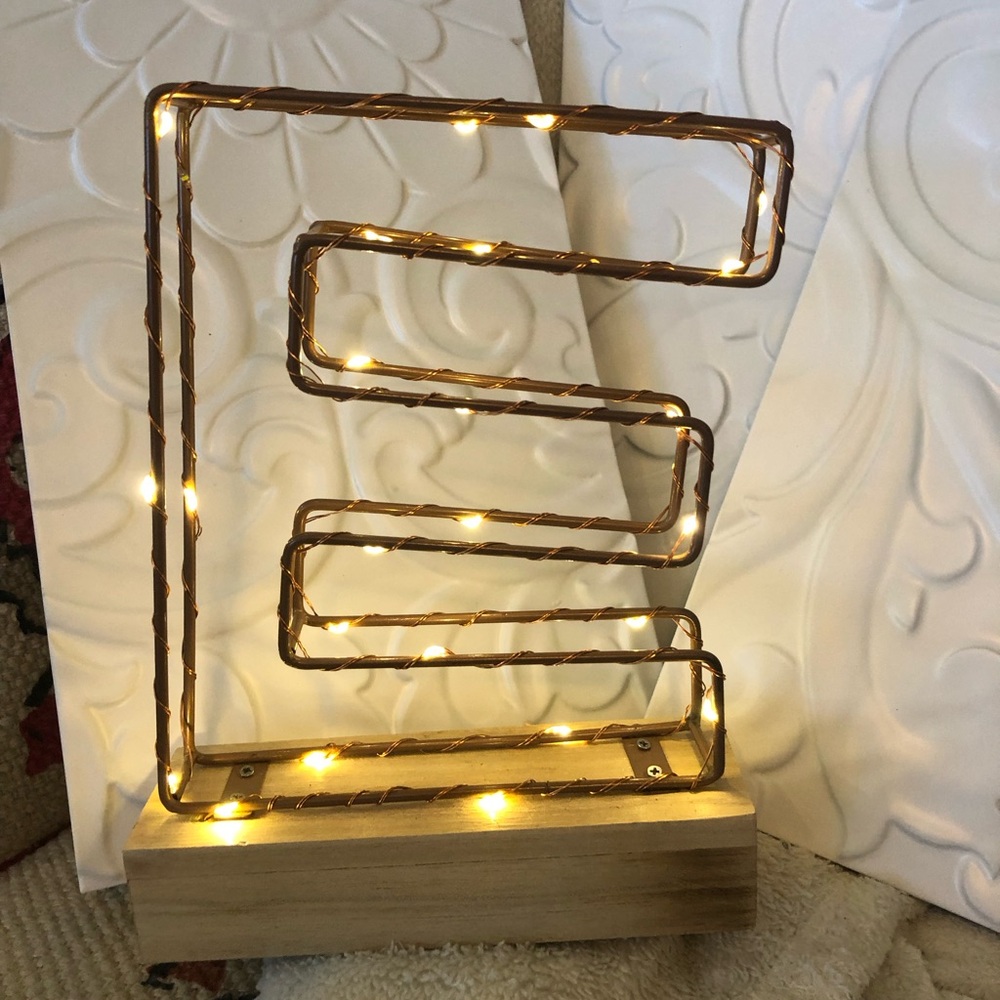 Copper Wire LED Letter E
